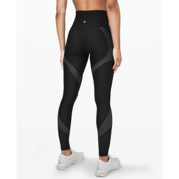 Lululemon Mapped Out High-Rise Tight 28" Black Glacier Grey Size 4 - Picture 3 of 11